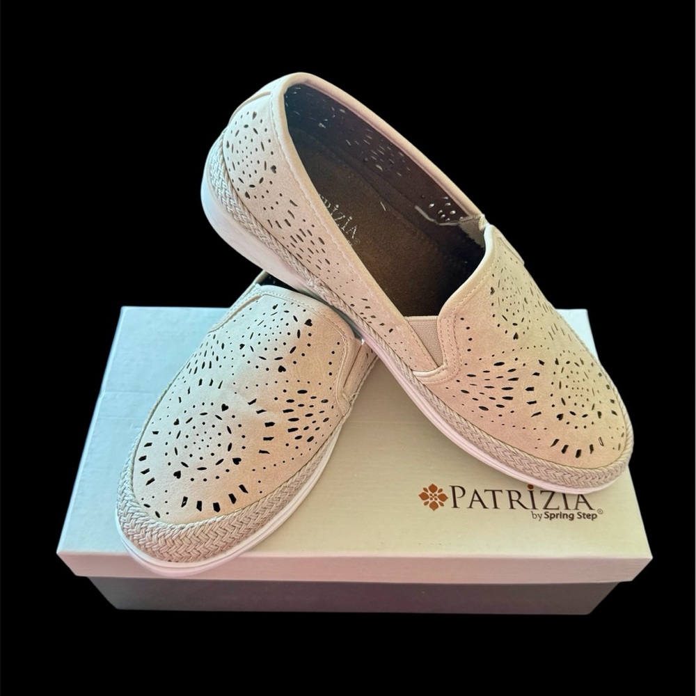 Beige Slip-On Women's Shoes